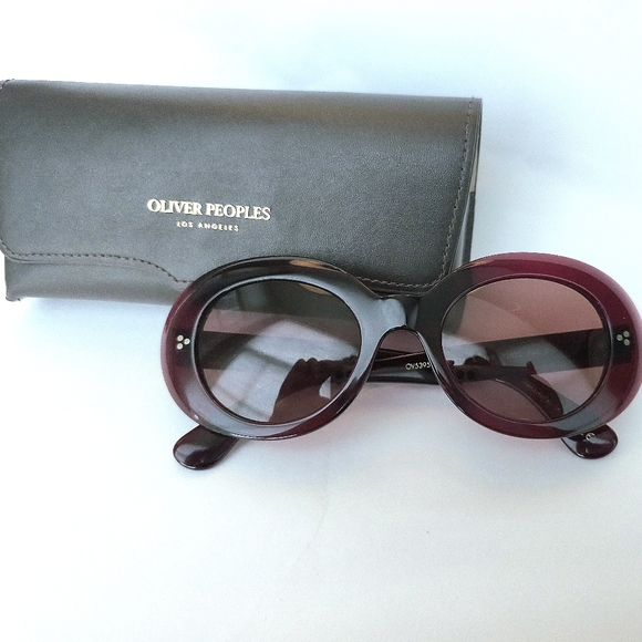 Oliver Peoples Erissa Deep Burgundy Sunglasses - Picture 2 of 9